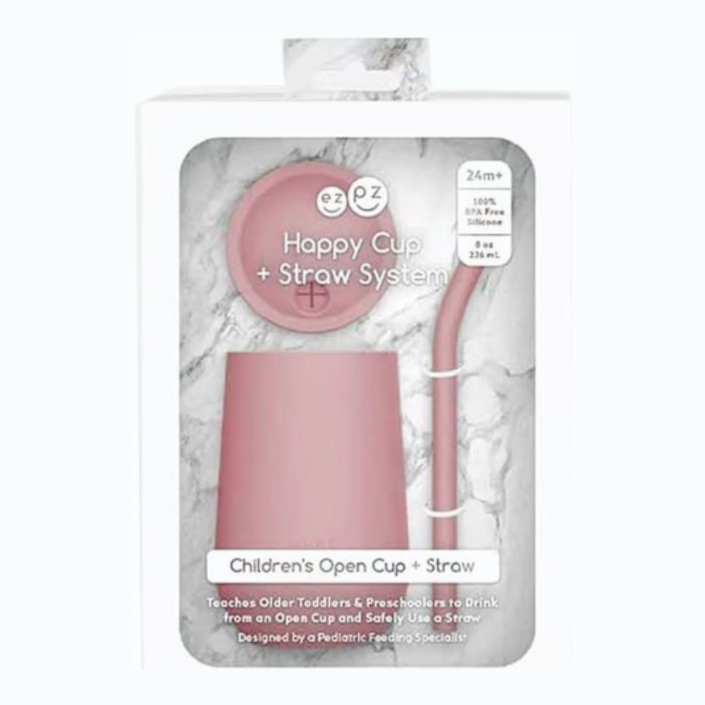 Happy Cup + Straw System for Preschoolers -Blush