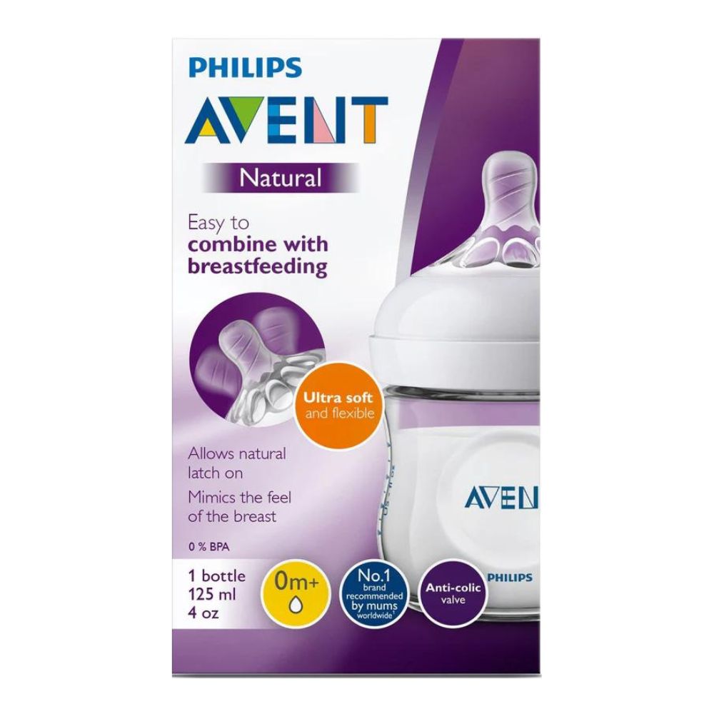 Natural Plastic Feeding Bottle (125ml)