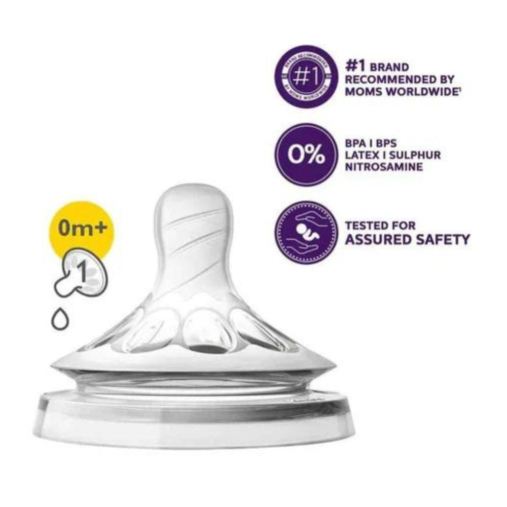 Natural Teat Level 1 Months 0+ (Pack Of 2)