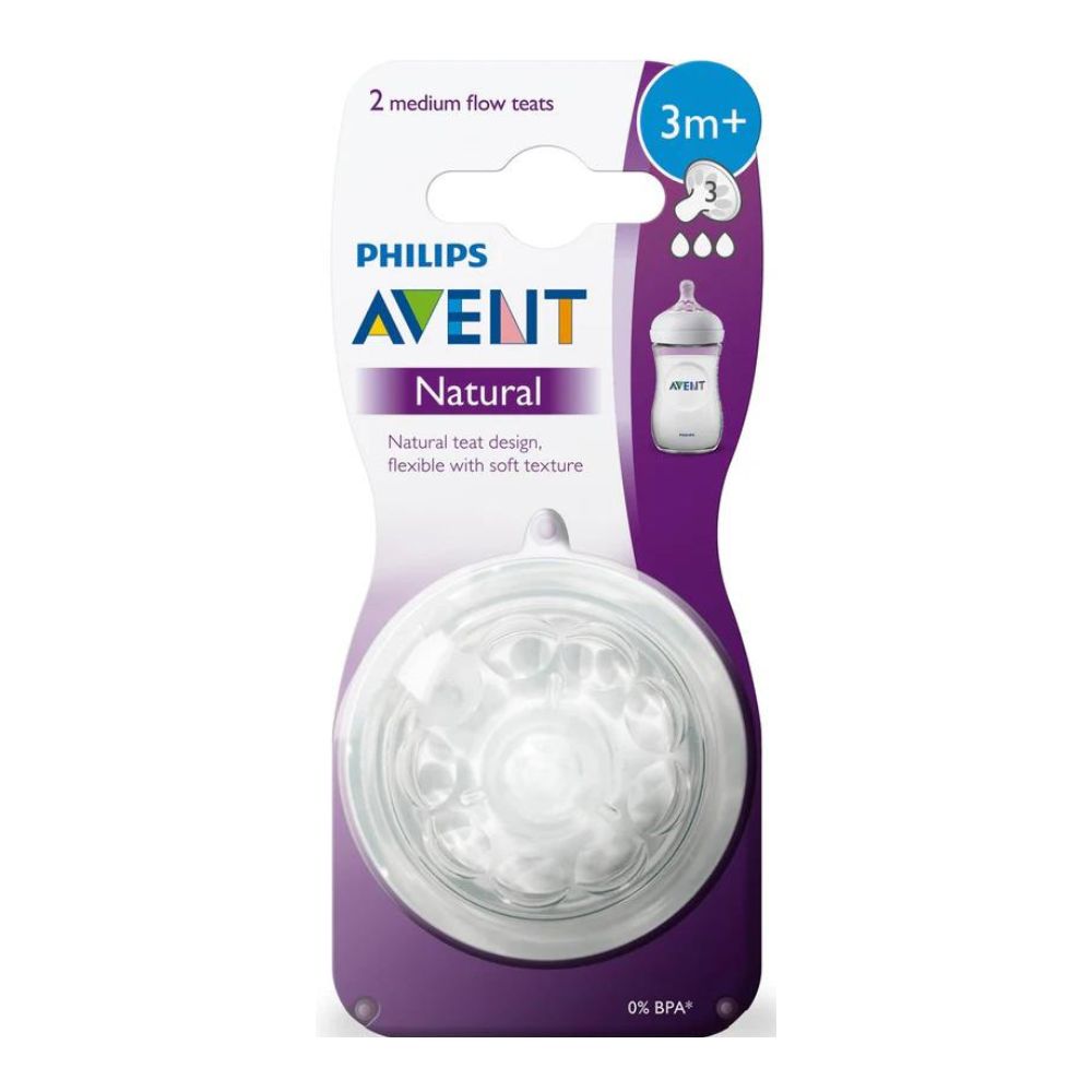 Natural Teat Level 3 Months 3+ (Pack Of 2)