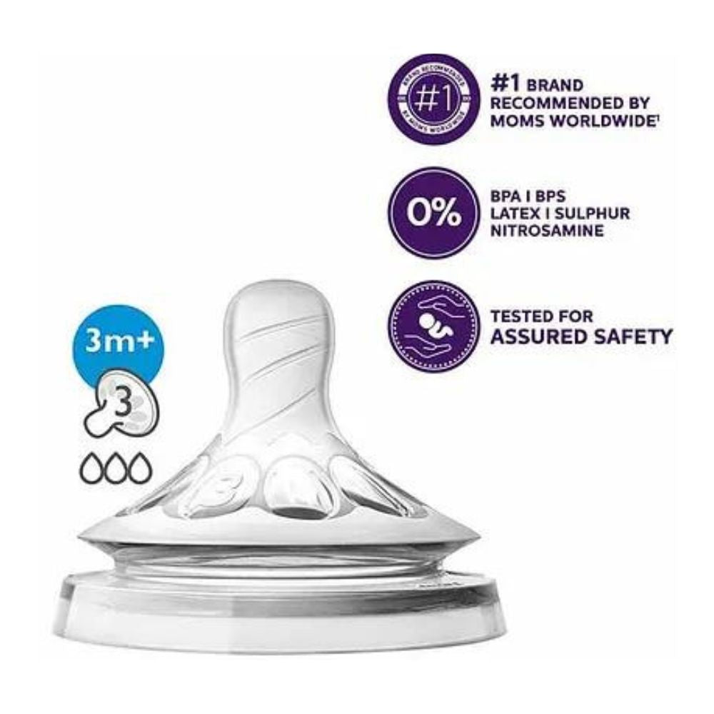 Natural Teat Level 3 Months 3+ (Pack Of 2)