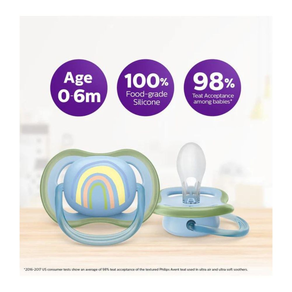 Ultra Air Soother 0-6Months - Green Blue (Pack Of 2)
