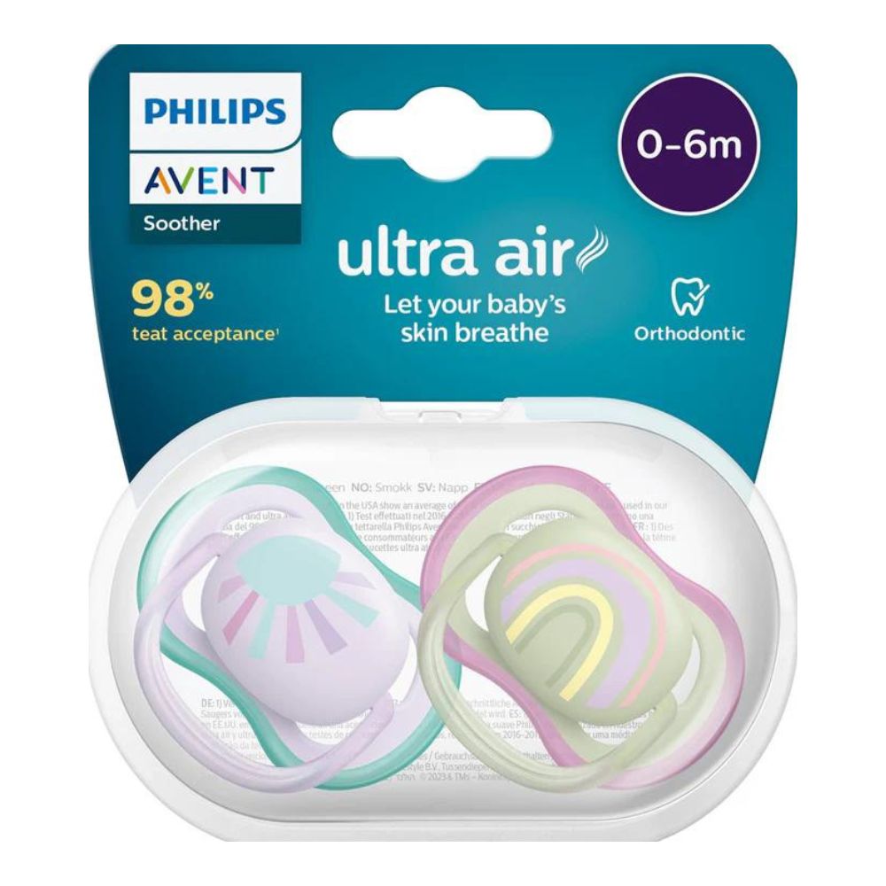Ultra Air Soother 0-6 Months - Green Purple (Pack Of 2)