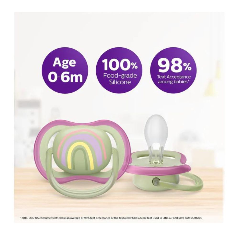 Ultra Air Soother 0-6 Months - Green Purple (Pack Of 2)