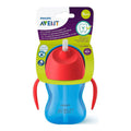 Bendy Twin Handle Straw Cup - Blue (200ml)