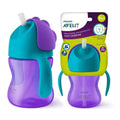 Bendy Twin Handle Straw Cup - Purple (200ml)