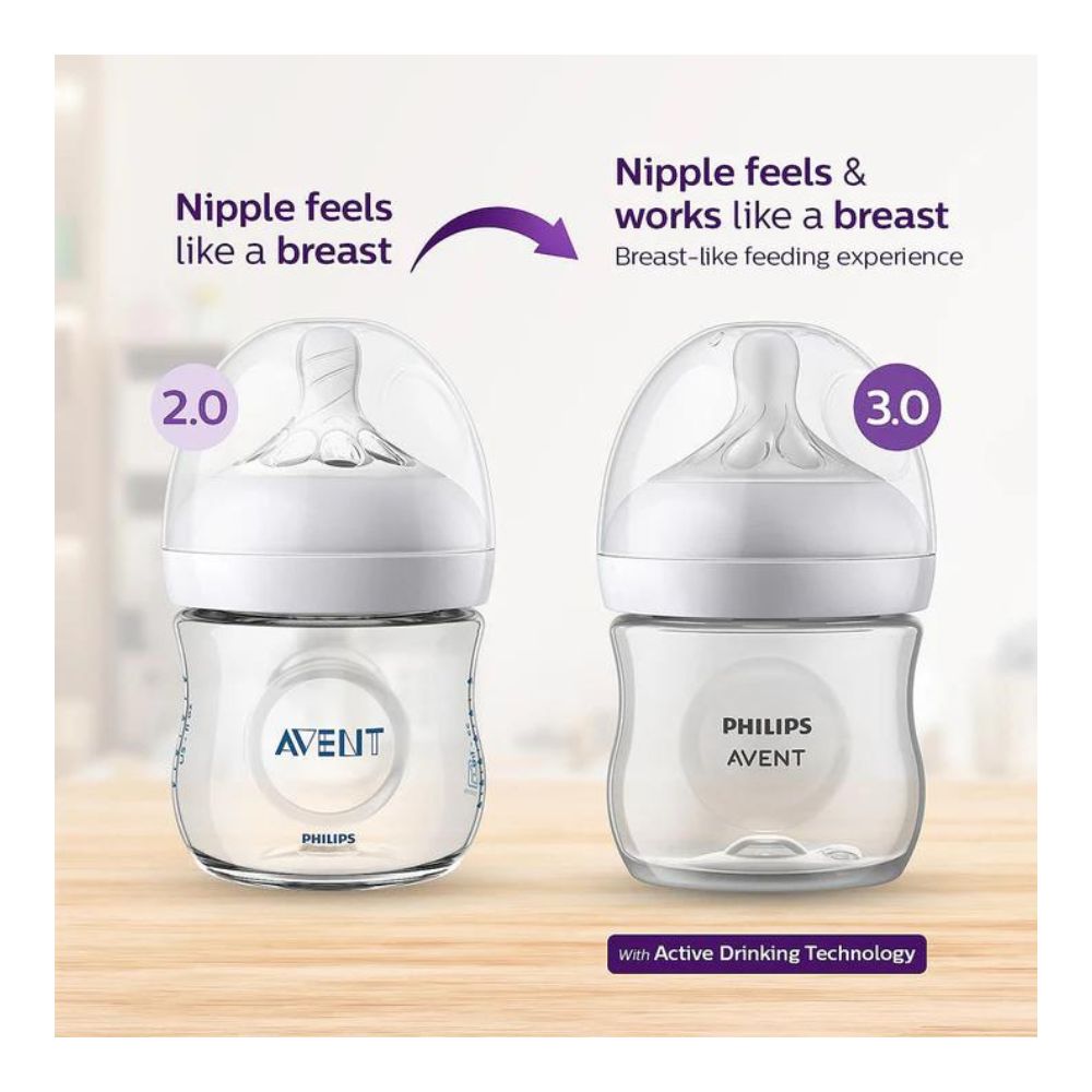 Natural Response Feeding Bottle for Newborn Babies - 125 Ml