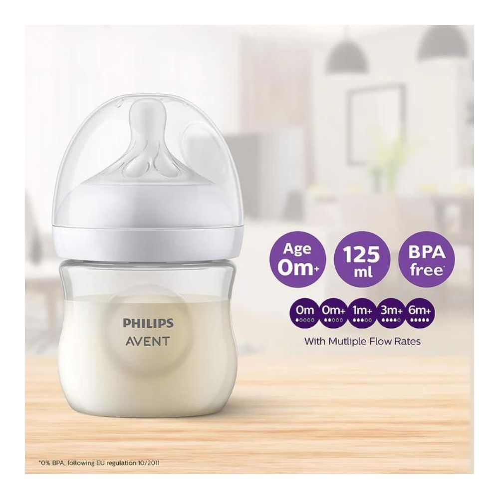 Natural Response Feeding Bottle for Newborn Babies - 125 Ml