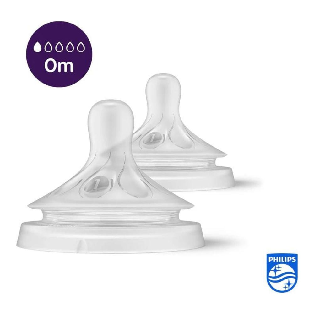 Natural Response Teat for Newborn Babies | PM | Flow 2 | Pack of 2