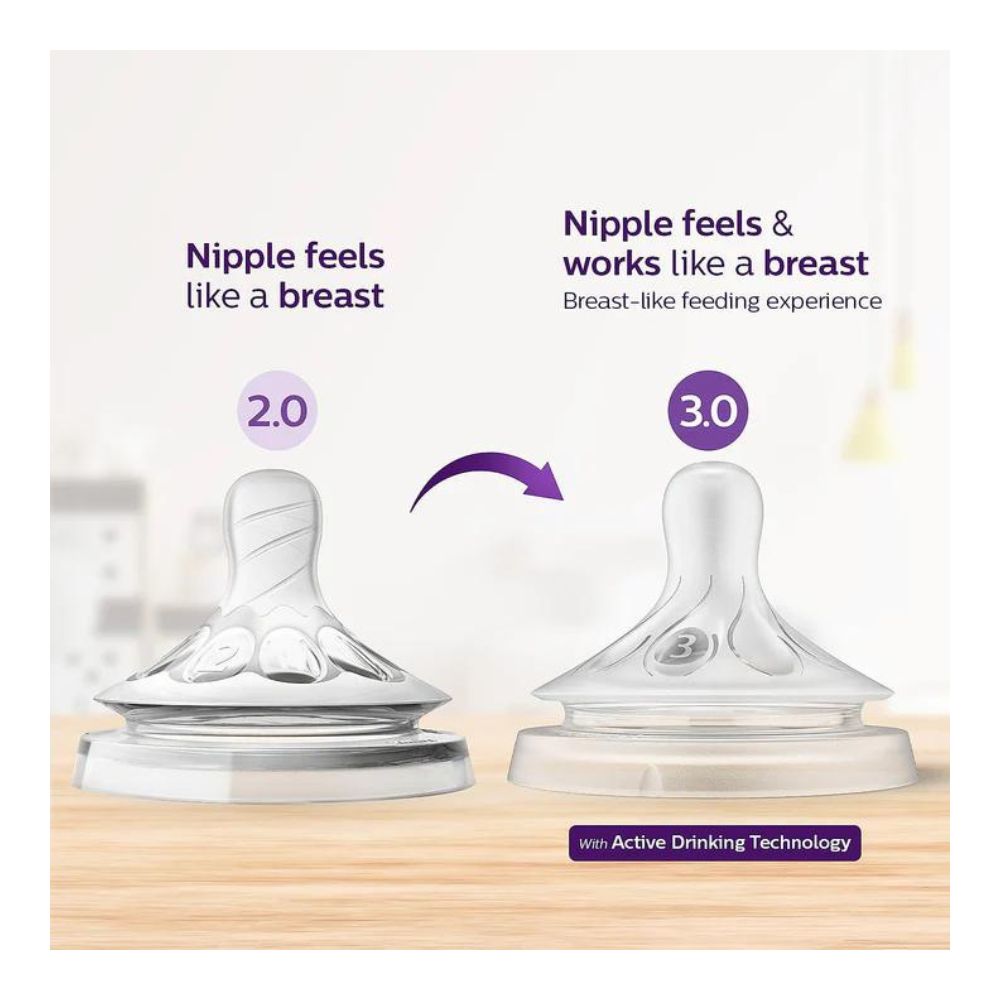 Natural Response Teat for Babies | 1M+| Flow 3 | Pack of 2