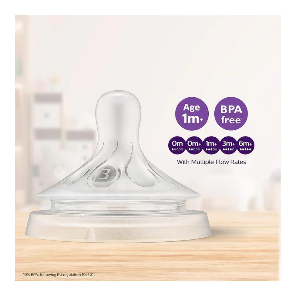 Natural Response Teat for Babies | 1M+| Flow 3 | Pack of 2