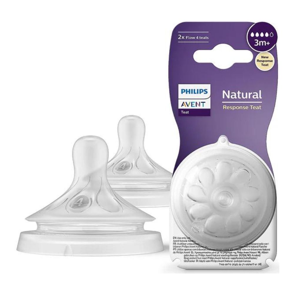 Natural Response Teat for Babies Aged 3 months and above| 3m+ | | Flow 4 | Pack of 2 |