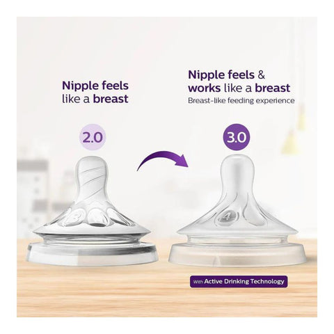 Natural Response Teat for Babies Aged 3 months and above| 3m+ | | Flow 4 | Pack of 2 |