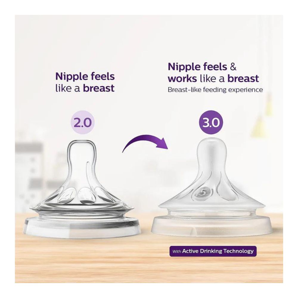 Natural Response Teat for Babies Aged 6 months and above | 6M+ || Flow 5 | Pack of 2 |