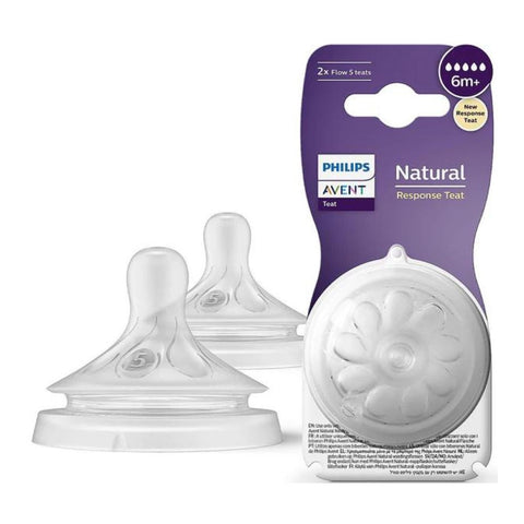 Natural Response Teat for Babies Aged 6 months and above | 6M+ || Flow 5 | Pack of 2 |