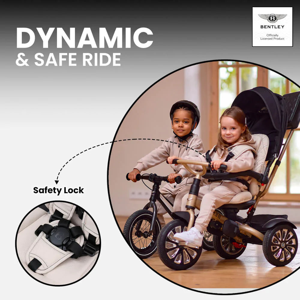 6-In-1 Baby Stroller - Gold