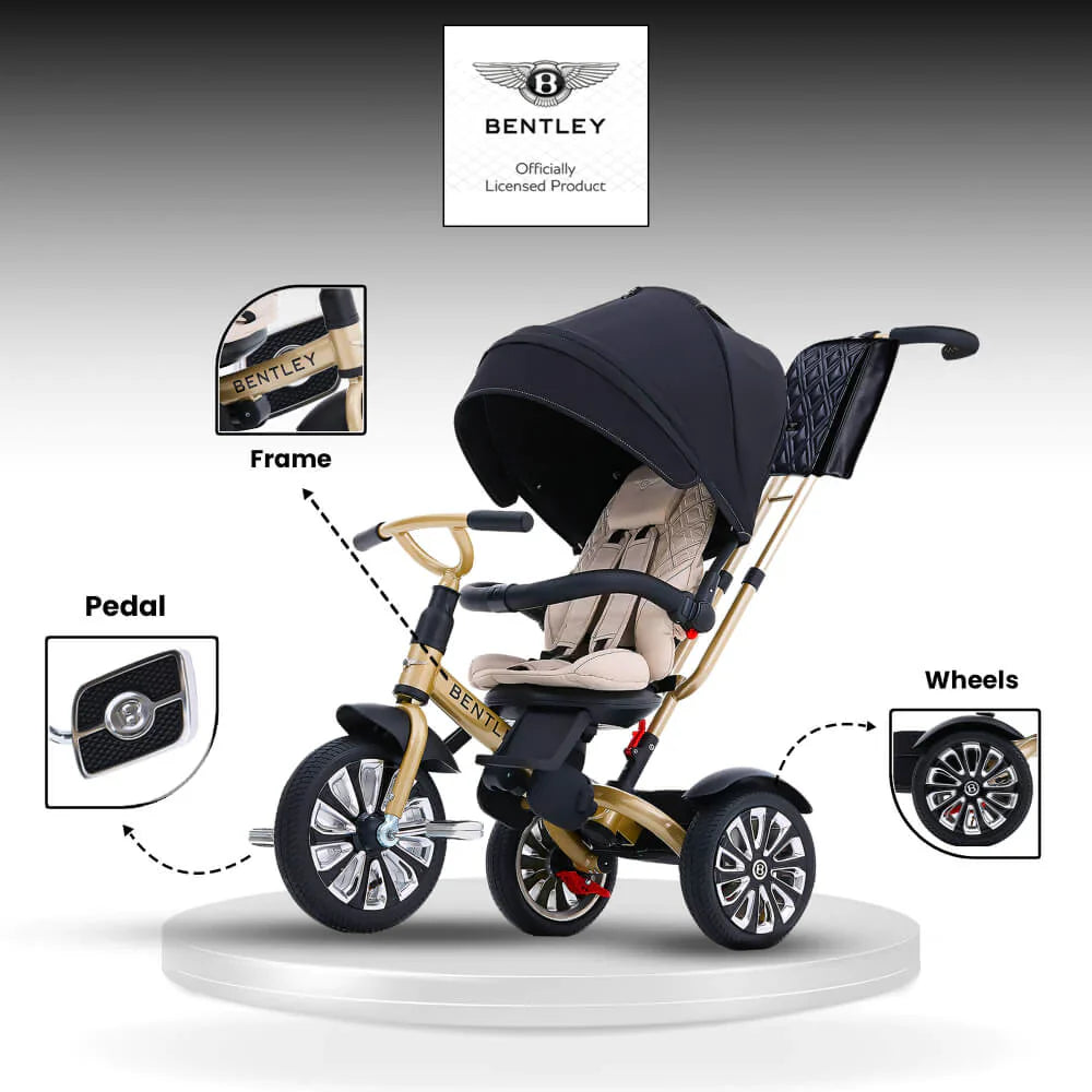6-In-1 Baby Stroller - Gold