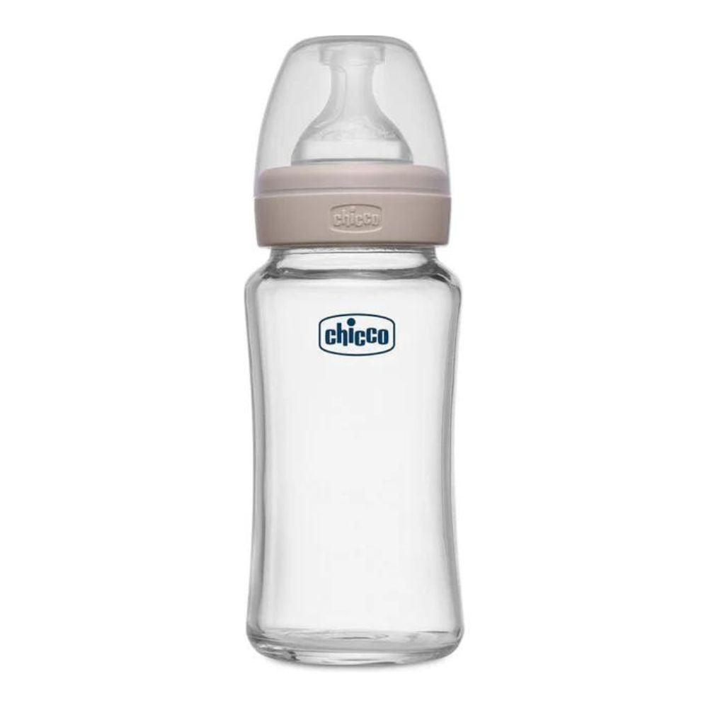 Well-Being Glass Feeding Bottle (240Ml, Medium Flow) (Neutral)