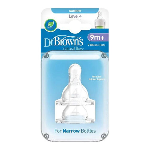 Natural Flow Level 4 Narrow Nipple - Set Of 2 (9 Months+)