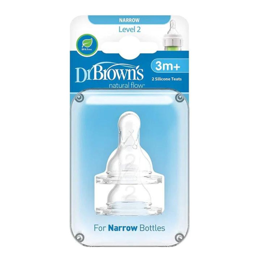 Natural Flow Level 2 Narrow Nipple - Set Of 2 (3 Month+)