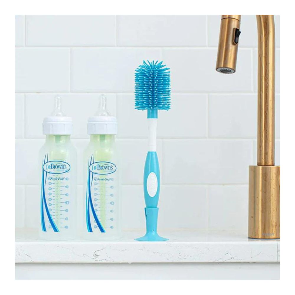 Soft Touch Bottle Brush - Blue