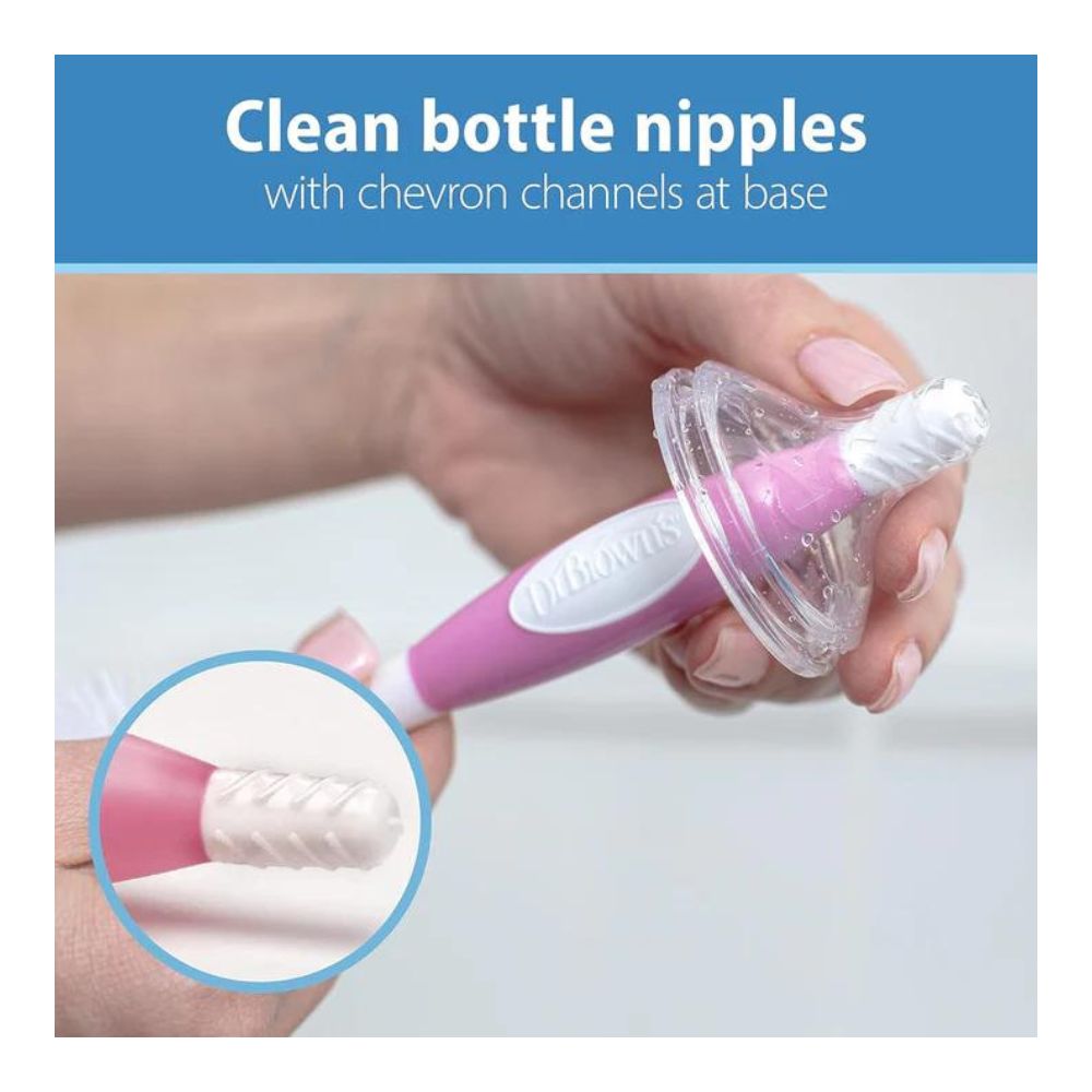 Soft Touch Bottle Brush - Pink