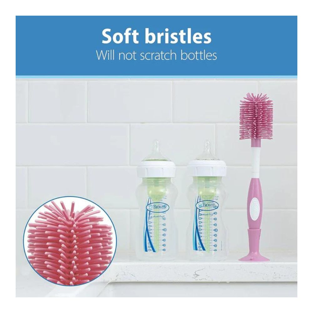 Soft Touch Bottle Brush - Pink