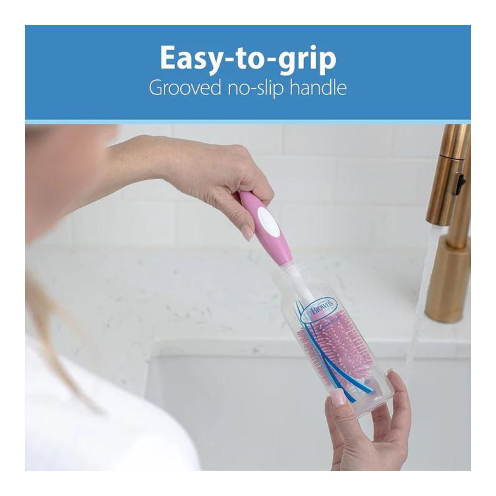 Soft Touch Bottle Brush - Pink