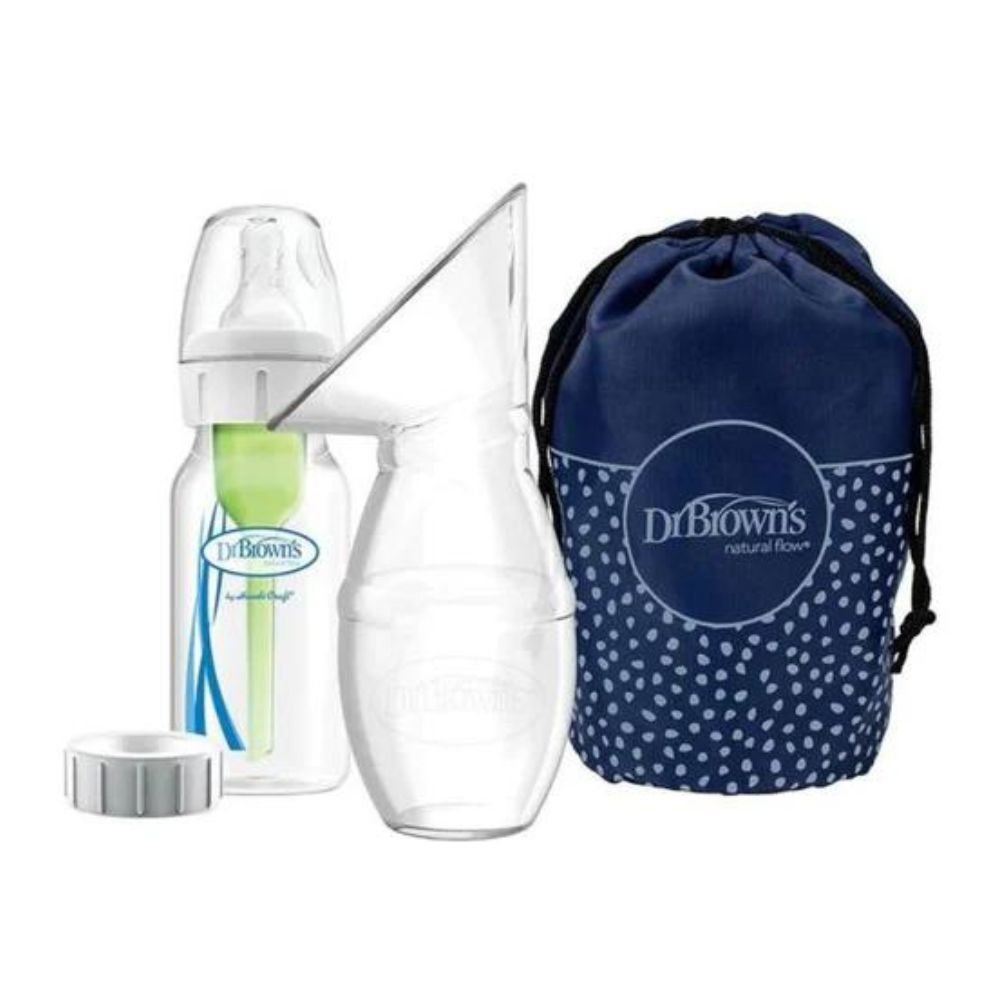 Silicone One-Piece Breast Pump With Options+ Anti-Colic Bottle And Travel Bag