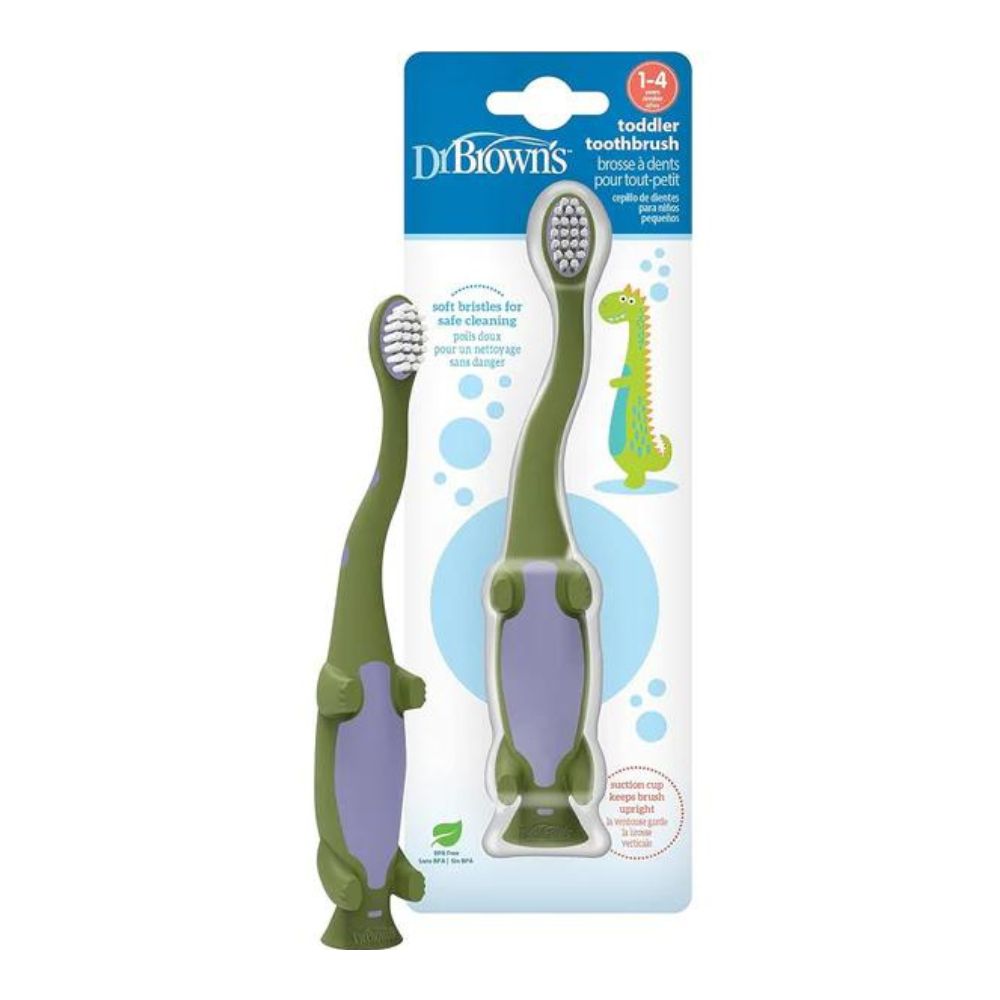Toddler Toothbrush- Dinosaur Green