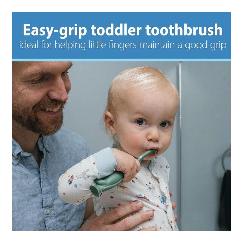 Toddler Toothbrush- Dinosaur Green