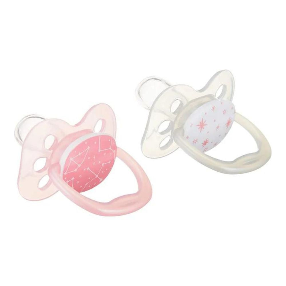 Pink Stars Advantage Pacifiers (Stage 1) | Pack Of 2
