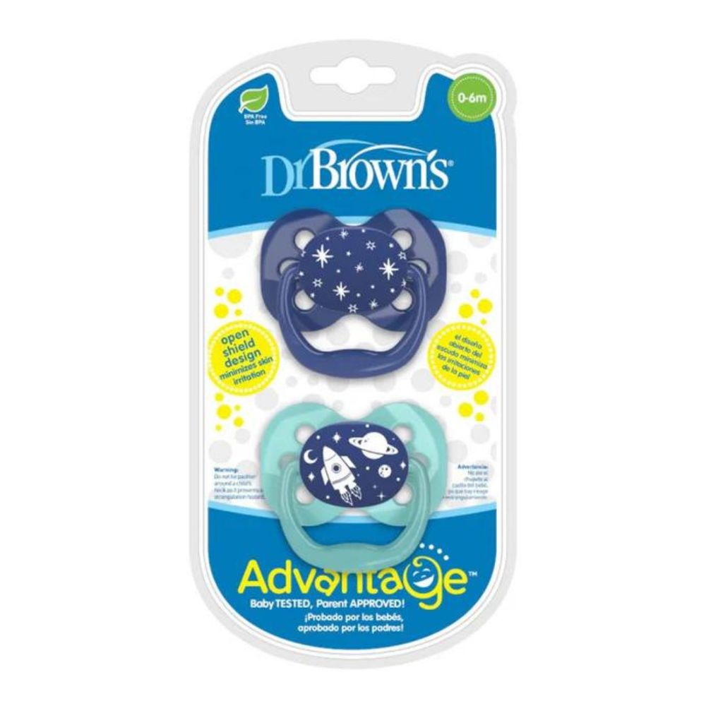 Blue Space Advantage Pacifiers (Stage 1) | Pack Of 2