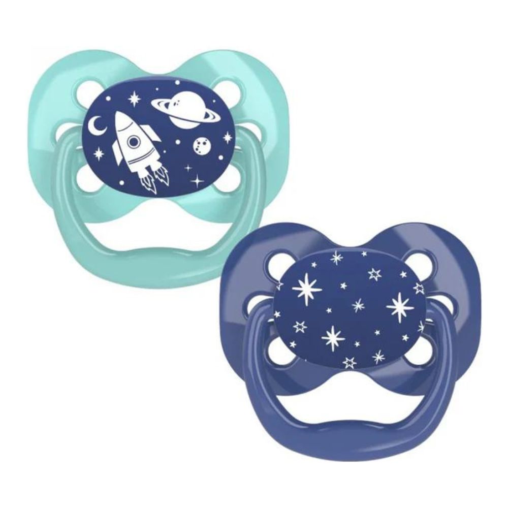 Blue Space Advantage Pacifiers (Stage 1) | Pack Of 2