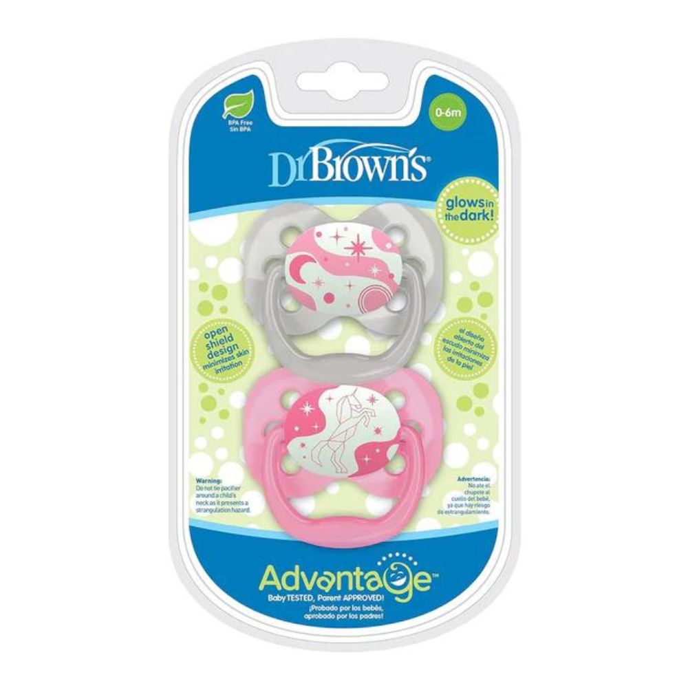 Blue Advantage Pacifiers (Stage 1) Glow In The Dark | Pack Of 2