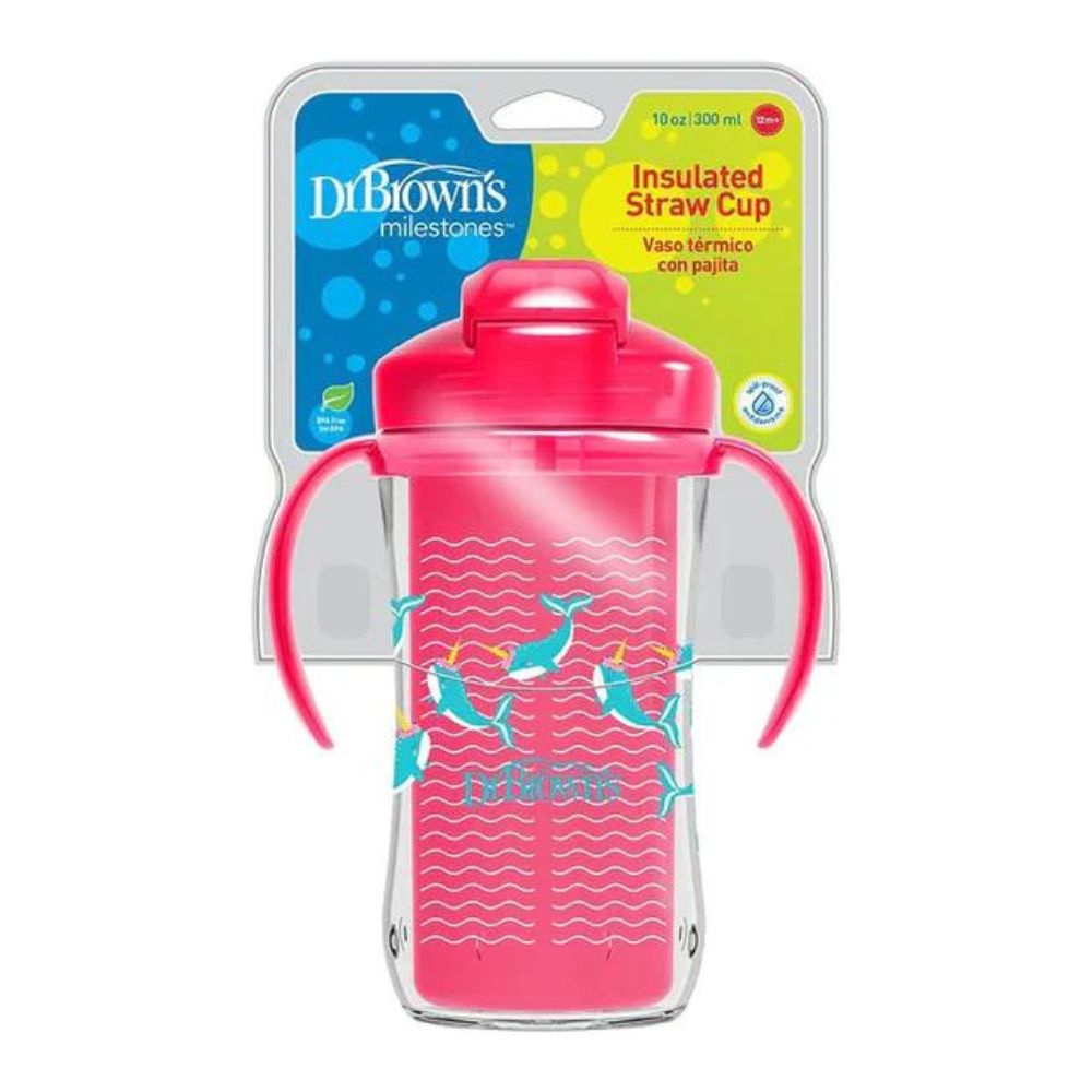 Insulated Straw Cup 10 Oz./300 Ml -Pink (1 To 3 Years)