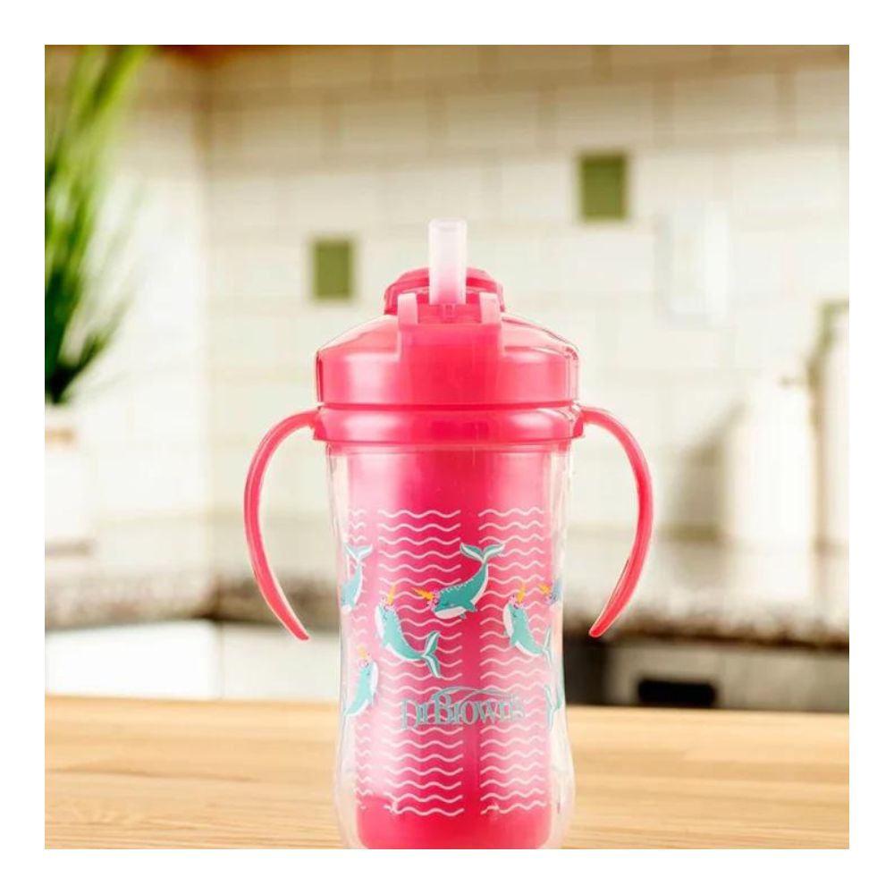 Insulated Straw Cup 10 Oz./300 Ml -Pink (1 To 3 Years)