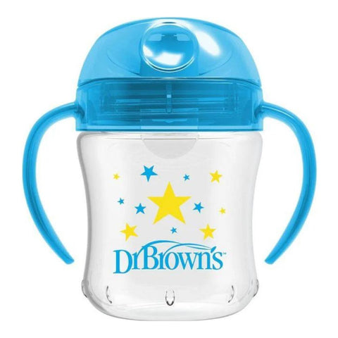 6 Oz/180 Ml Soft Spout Transition Cup With Handle Blue