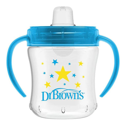 6 Oz/180 Ml Soft Spout Transition Cup With Handle Blue