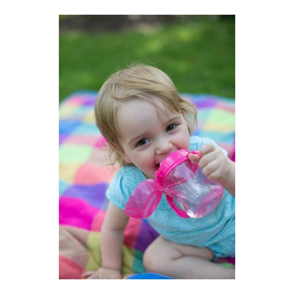 Soft Spout Transition Cup - Pink Deco