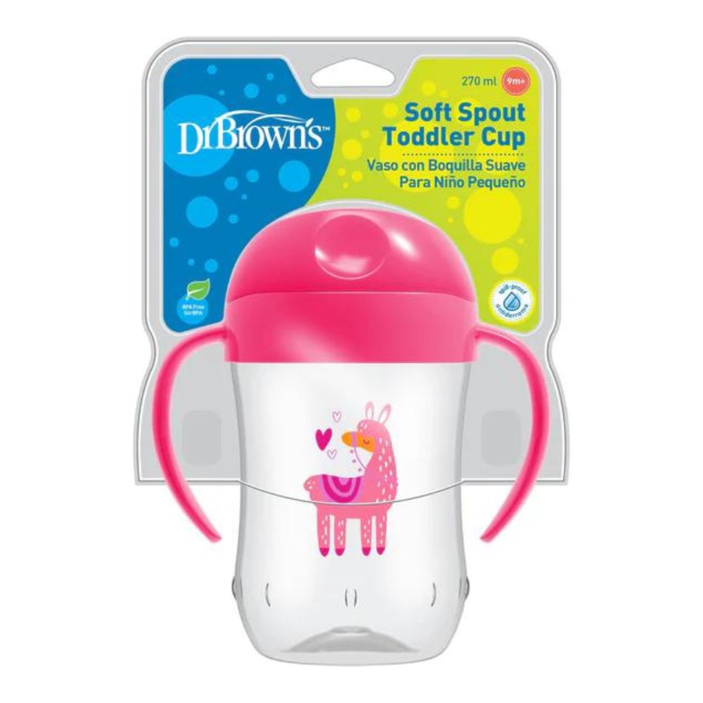 Soft-Spout Toddler Cup With Handless - Pink Lama Deco