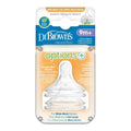 Natural Flow Wide-Neck Baby Bottle Silicone Nipple, 2-Pack