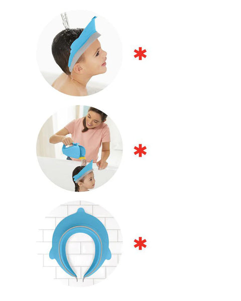 Moby Bath Visor Shower Cap-Blue