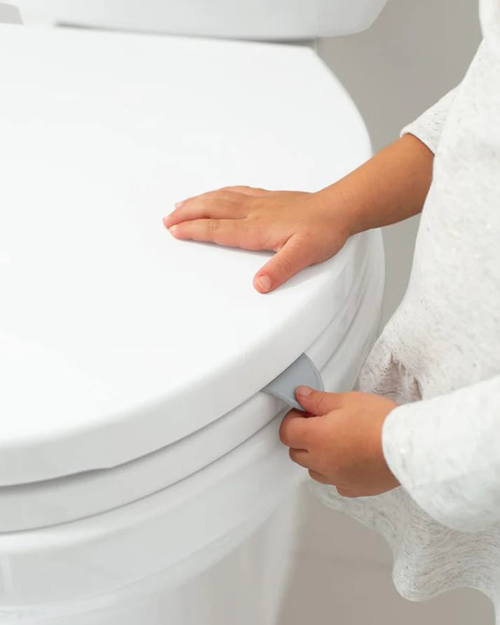 Easy Comfort Potty Chair-With Side Handles-18 to 36M-White & Grey