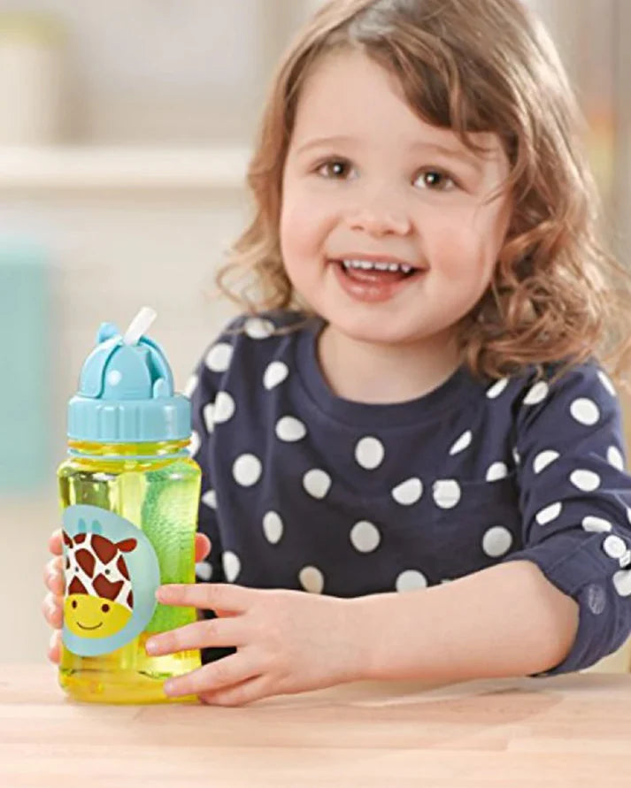 Zoo Straw Sipper-Handy Grab Strap-Giraffe-390 ml