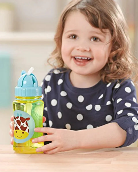 Zoo Straw Sipper-Handy Grab Strap-Giraffe-390 ml