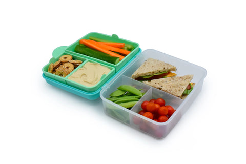2 Tier Bento Box - Blue Mint Lime