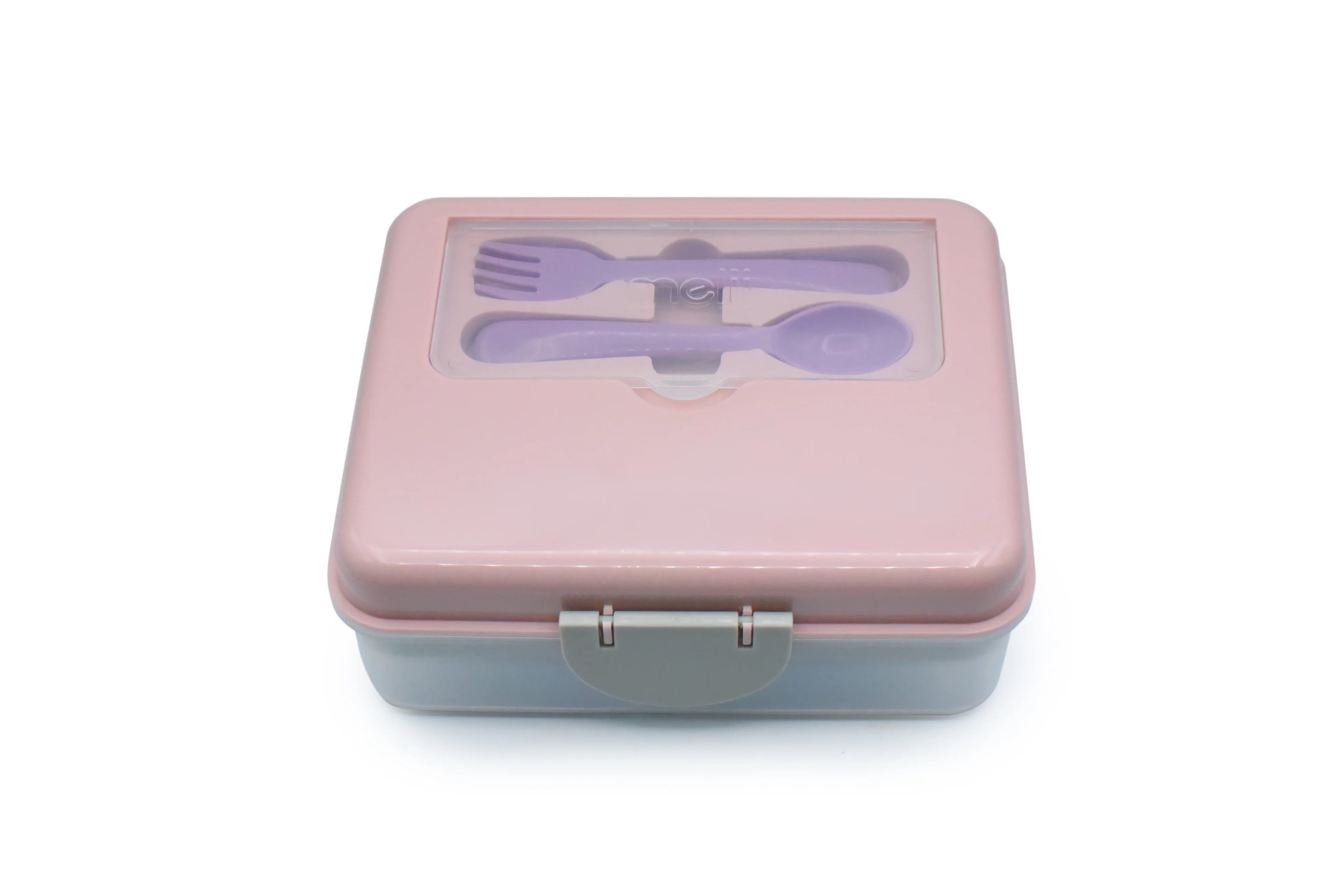 2 Tier Bento Box - Pink Purple Grey