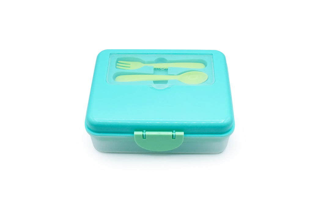 2 Tier Bento Box - Blue Mint Lime