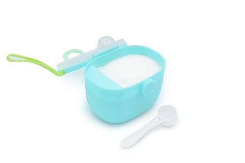 Baby Formula Storage Container with Integrated Scoop - Blue